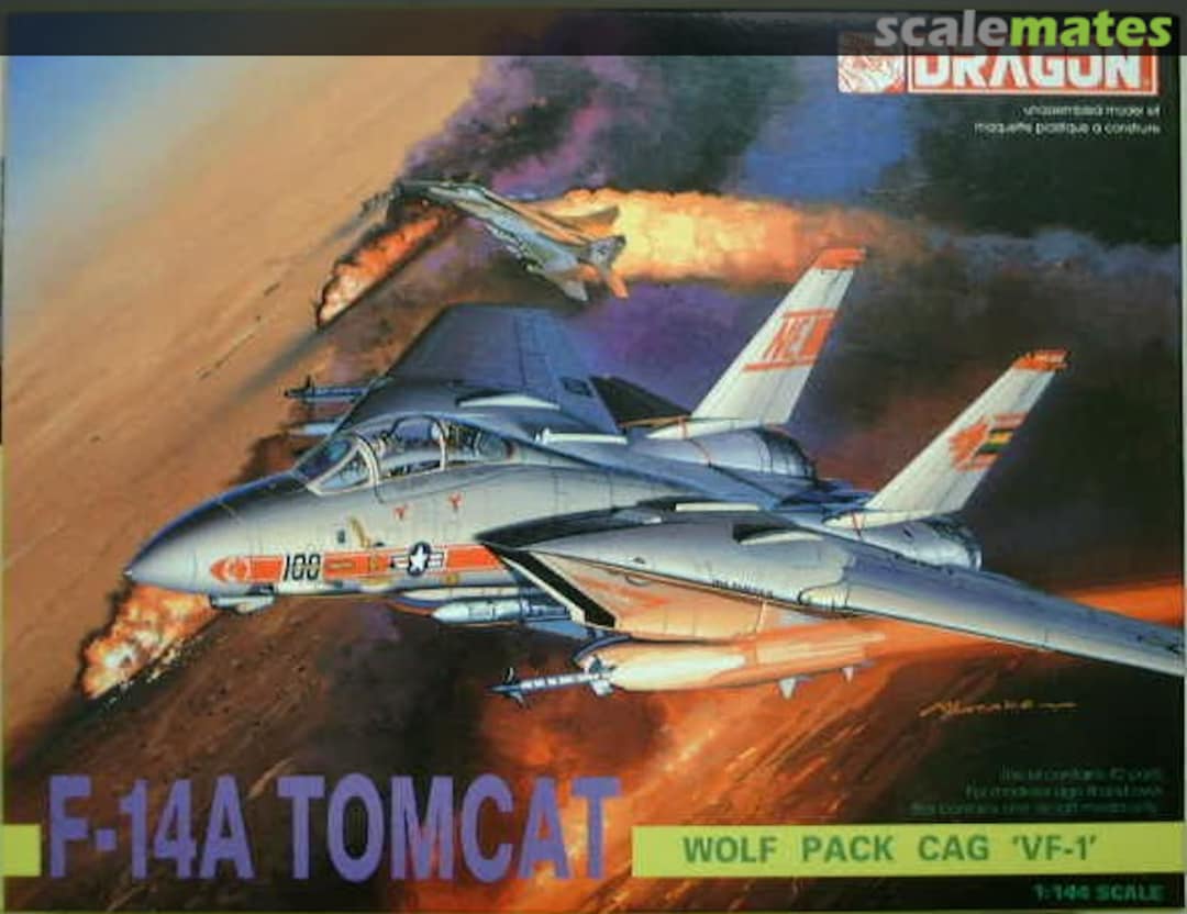 Boxart F-14A Tomcat Wolf Pack CAG 'VF-1' 4552 Dragon