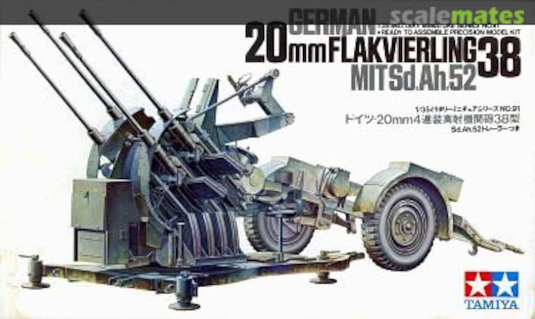 Boxart 20mm Flakvierling 38 Mit Sd.Ah.52 MM191 Tamiya