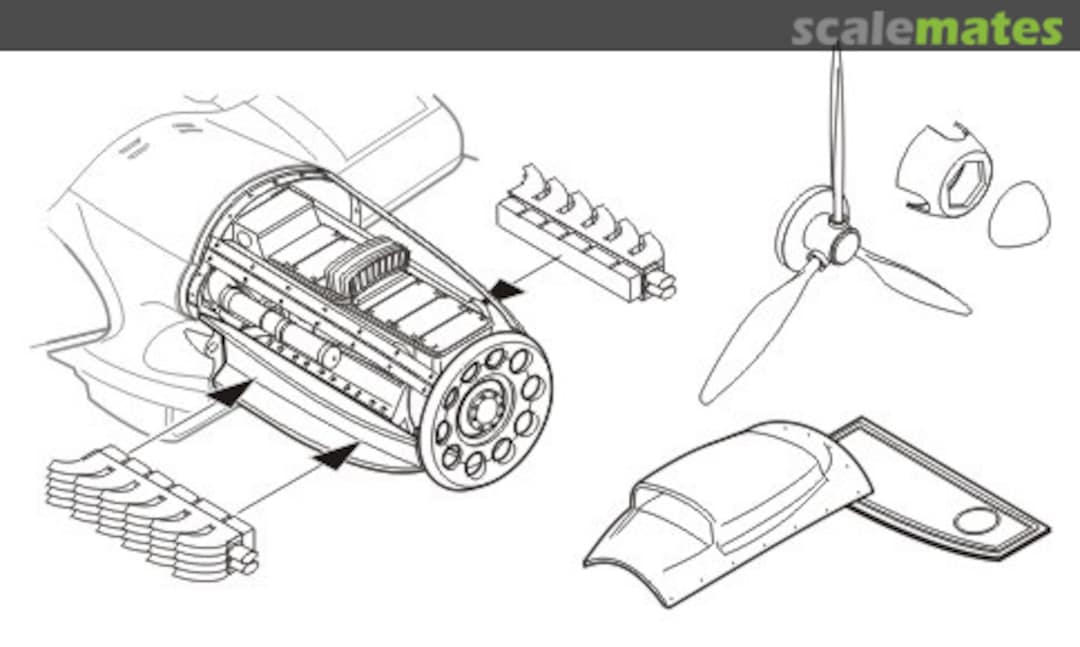 Boxart He 111H engine set 7104 CMK