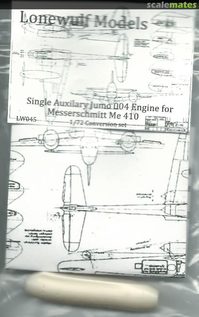 Boxart Single Auxilary Jumo 004 for Messerschmitt Me410 LW045 Lonewulf Models