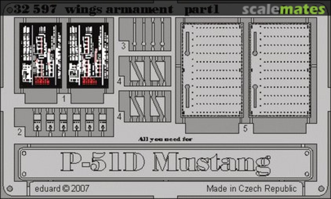 Boxart P-51D wings armament 32597 Eduard