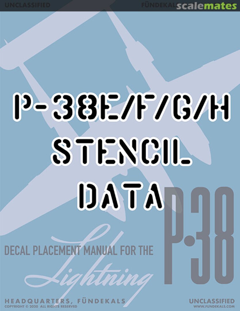 Boxart P-38E/F/G/H Stencil Data FD48-031 fündekals