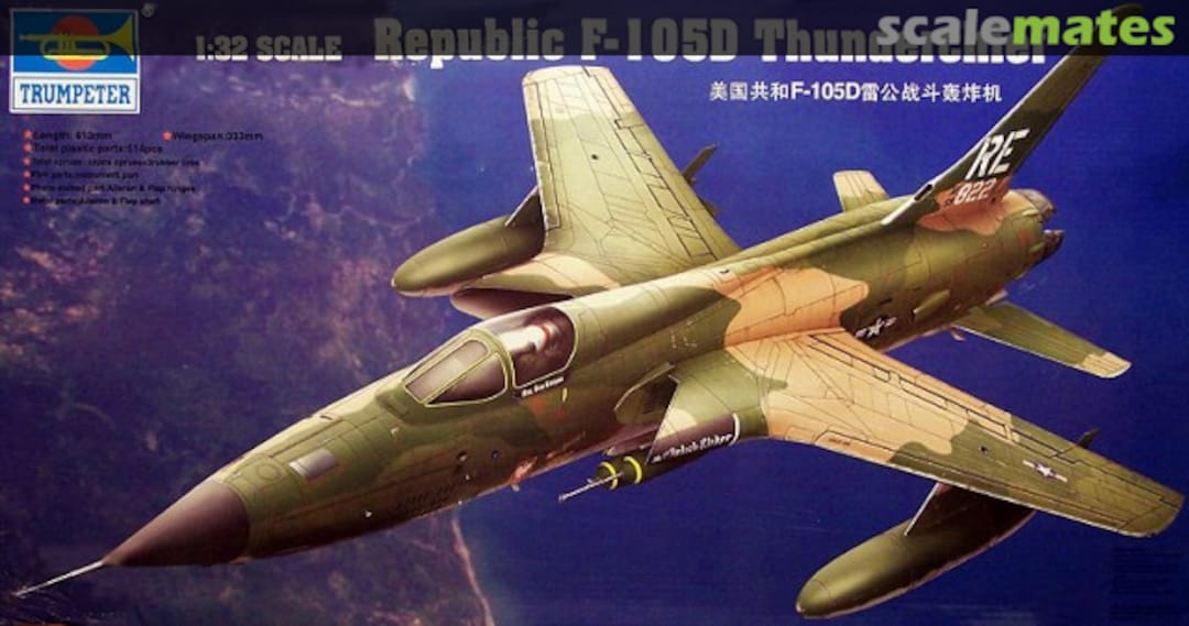 Boxart Republic F-105D Thunderchief 02201 Trumpeter