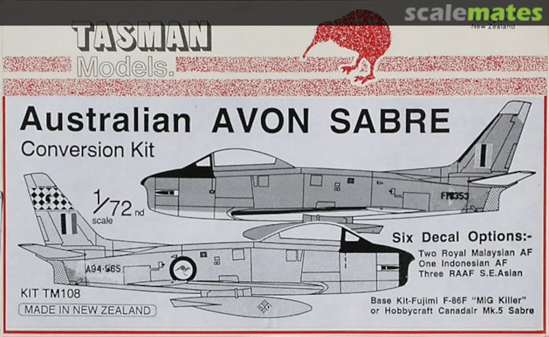 Boxart Australian AVON Sabre TM108 Tasman Model Products