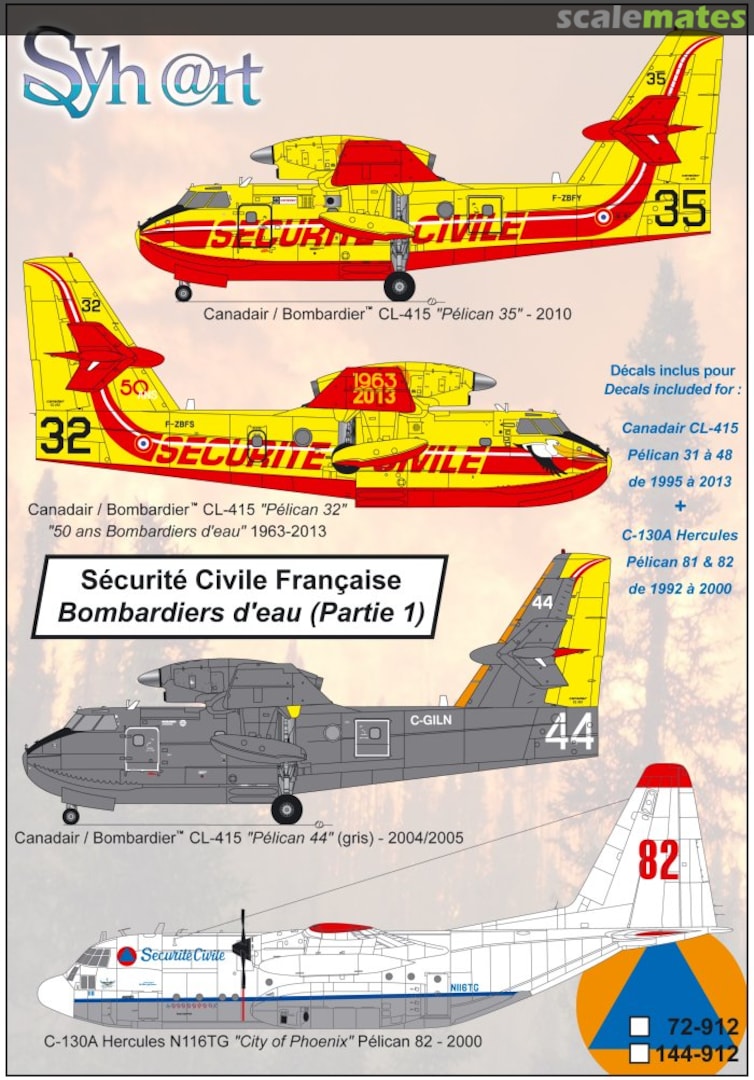 Boxart Sécurité Civile Française - CL-415 + C-130A 144-912 Syhart