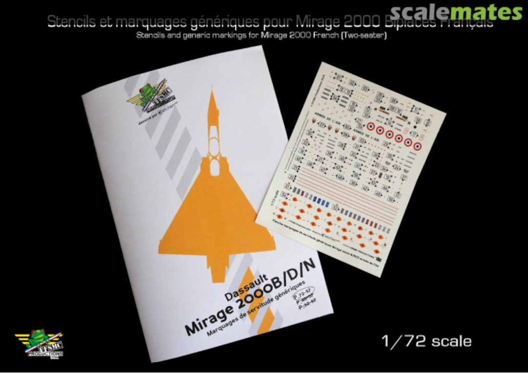 Boxart Dassault Mirage 2000 B/D/N Marquages génériques P_72-57 FFSMC Productions