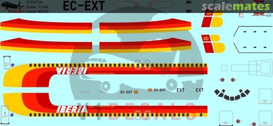 Boxart Iberia McDonnell Douglas MD-87 V1D0739-144 V1 Decals