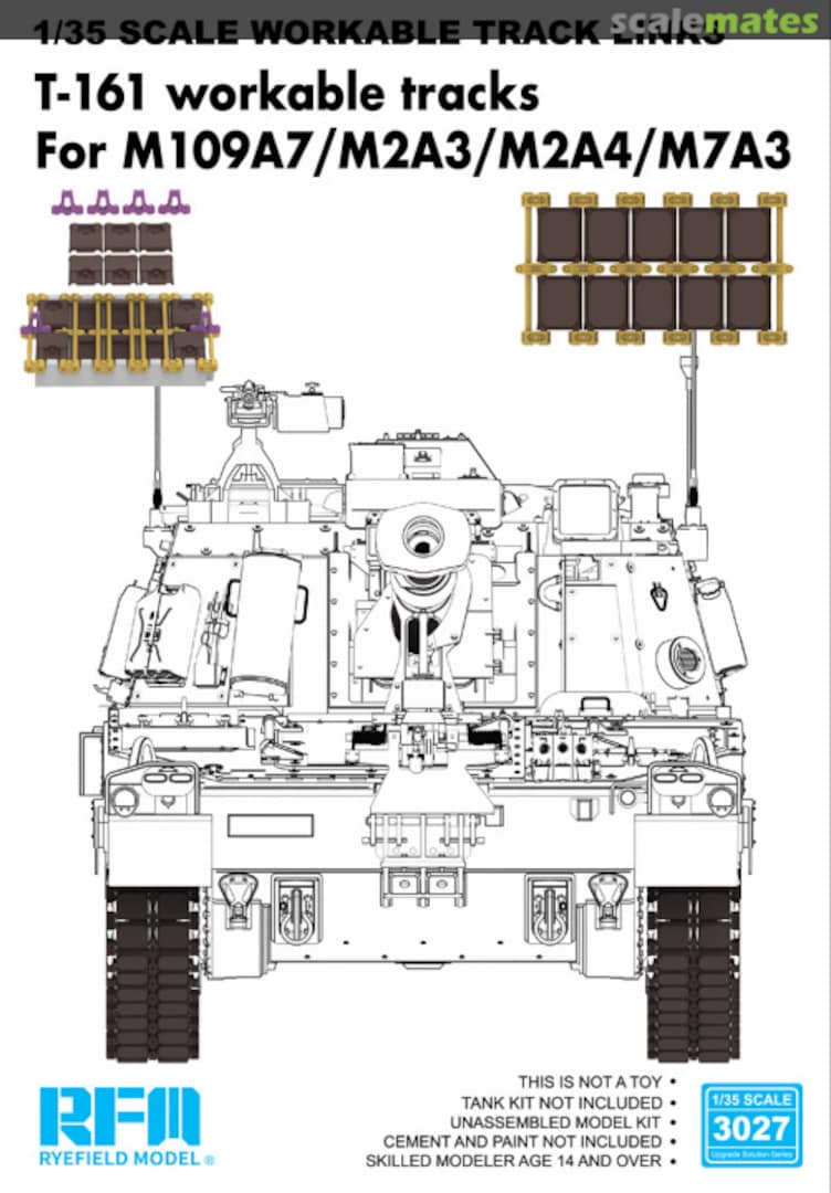 Boxart T-161 Workable Tracks for M109A7/M2A3/M2A4/M7A3 3027 Rye Field Model