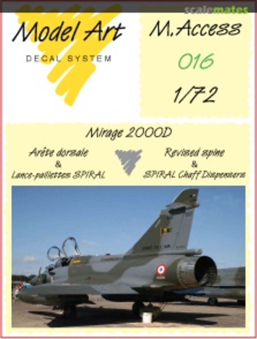 Boxart Revised dorsal fin & SPIRAL chaff-dispensers M.Access 016 Model Art Decal System