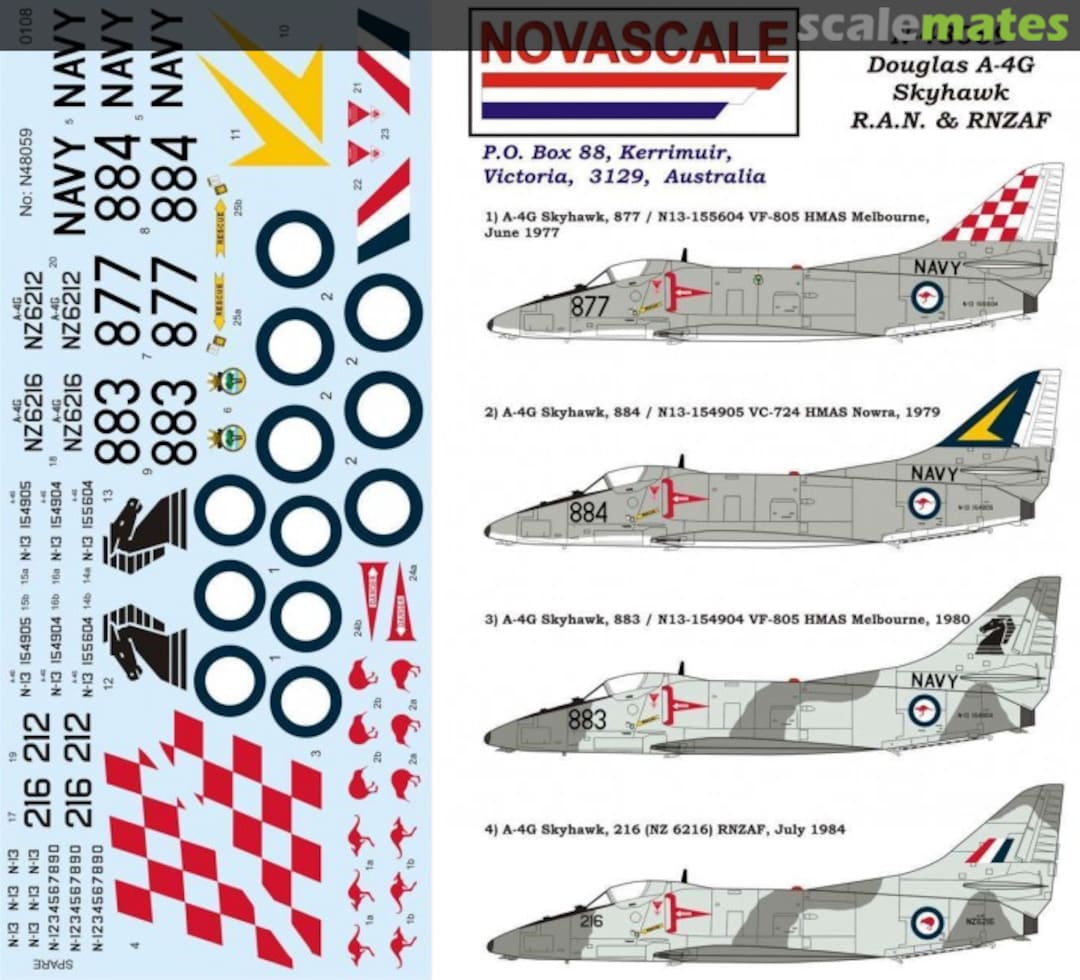 Boxart Douglas A-4G Skyhawk R.A.N. & RNZAF N-48059 Novascale