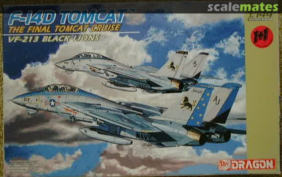 Boxart F-14D Tomcat The Final Tomcat Cruise VF-213 Black Lions 4593 Dragon