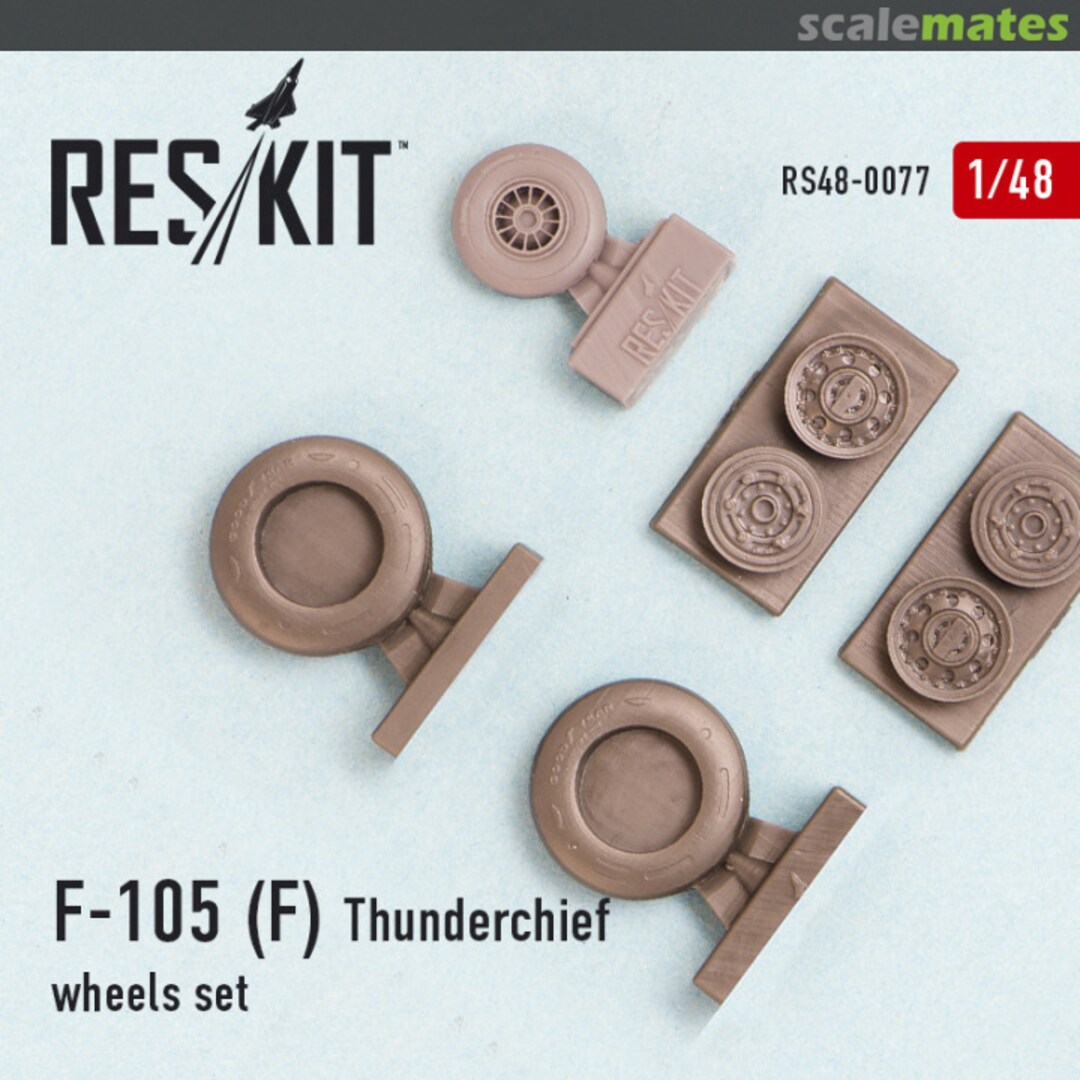 Boxart F-105 (F) Thunderchief - Wheels Set RS48-0077 ResKit