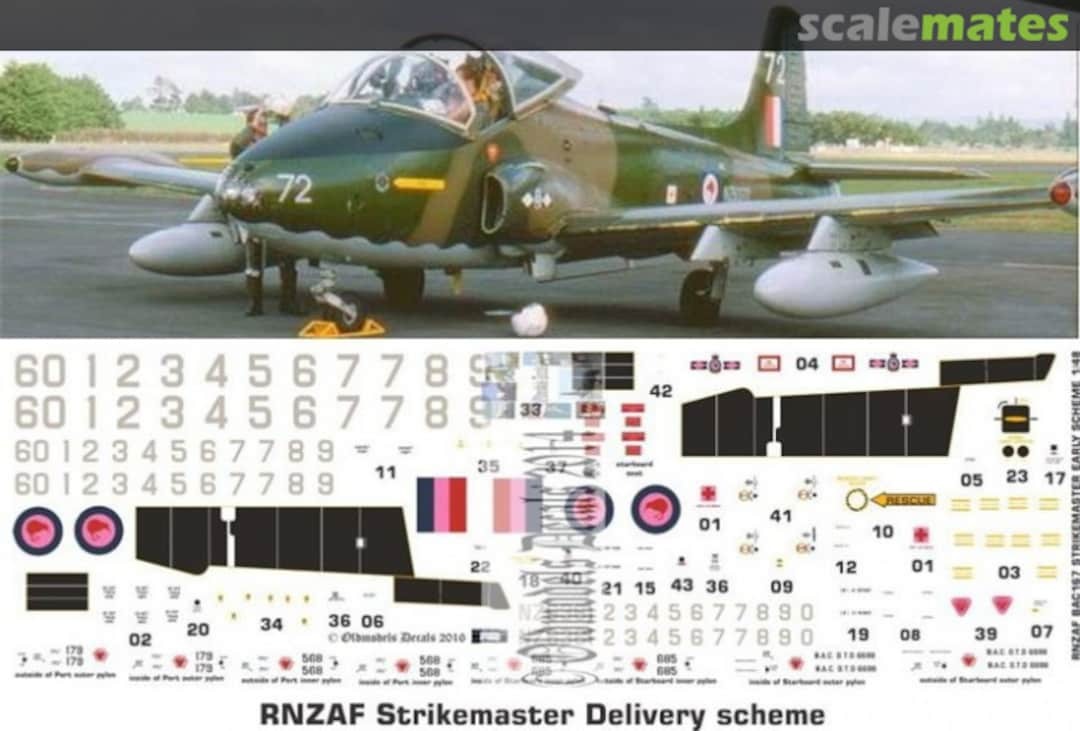 Boxart RNZAF Strikemaster delivery scheme OMD0026 Oldmodels Decals