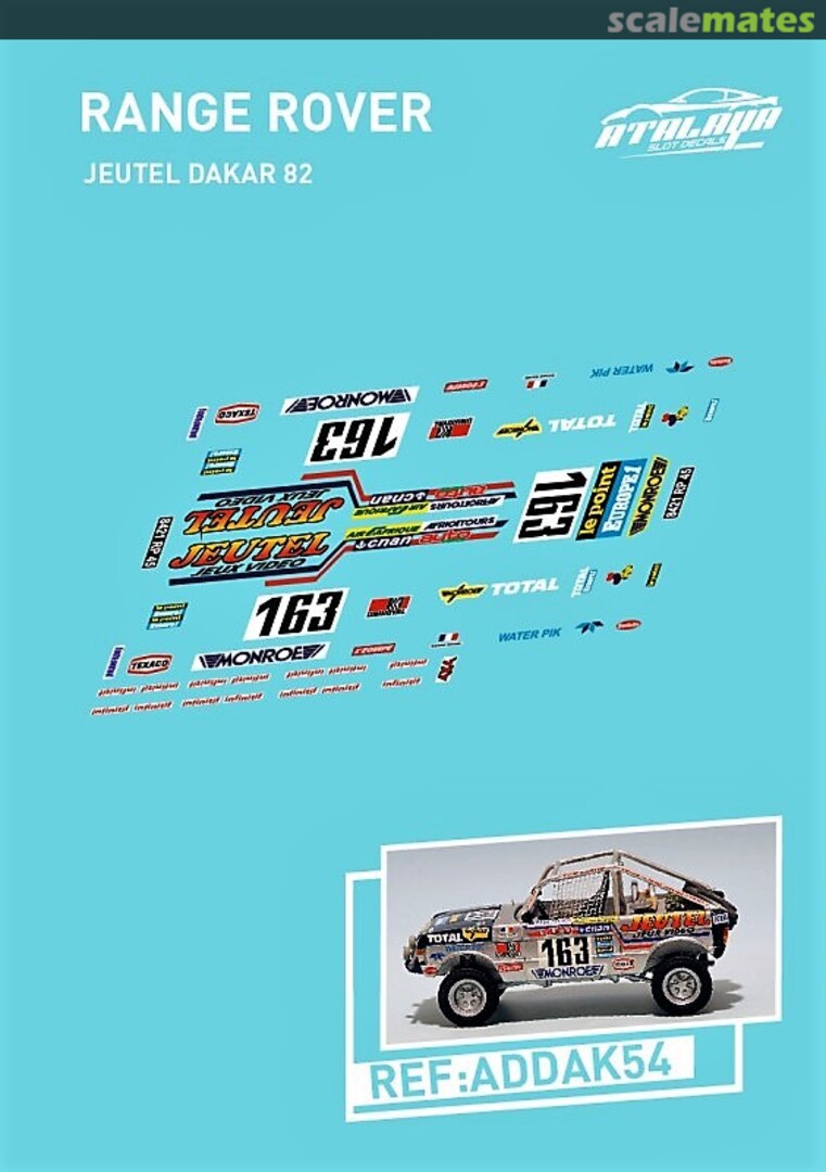 Boxart Range Rover V8 "JEUTEL" ADDAK54 Atalaya Slot Decals