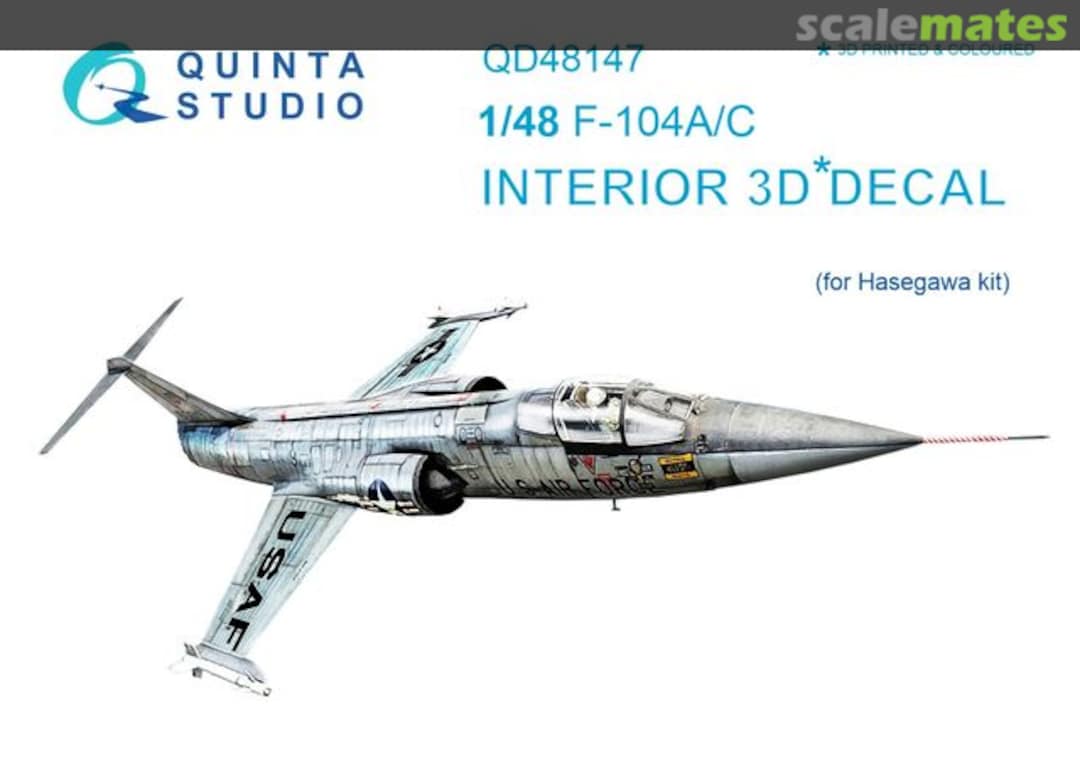 Boxart F-104A/C Starfighter interior 3D decal QD48147 Quinta Studio