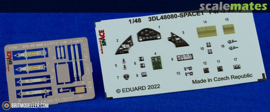 Boxart F4F-3 early interior 3D decals 3DL48080 Eduard