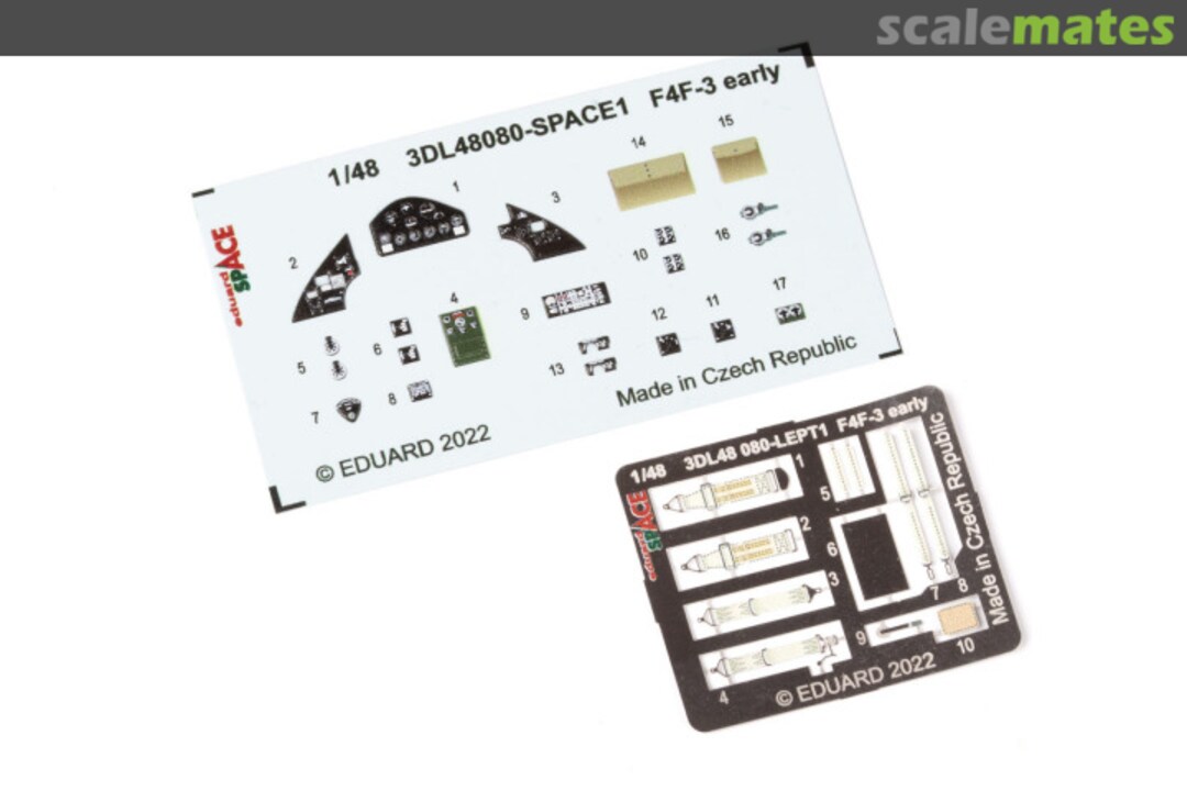 Contents F4F-3 early interior 3D decals 3DL48080 Eduard