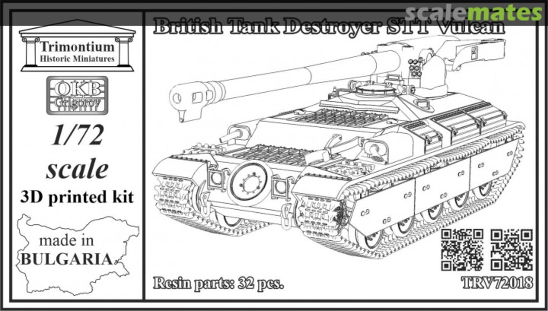 Boxart British Tank Destroyer STT Vulcan TRV72018 OKB Grigorov