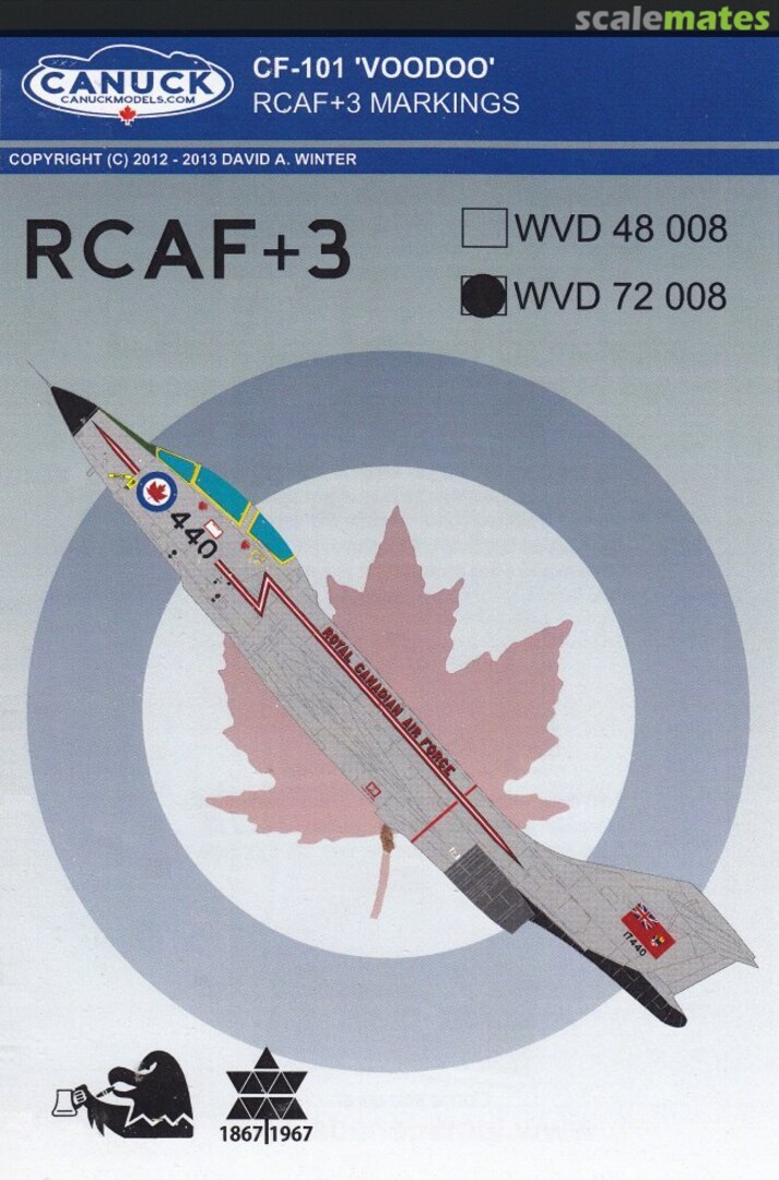 Boxart CF-101 Voodoo 72-008 Canuck Model Products