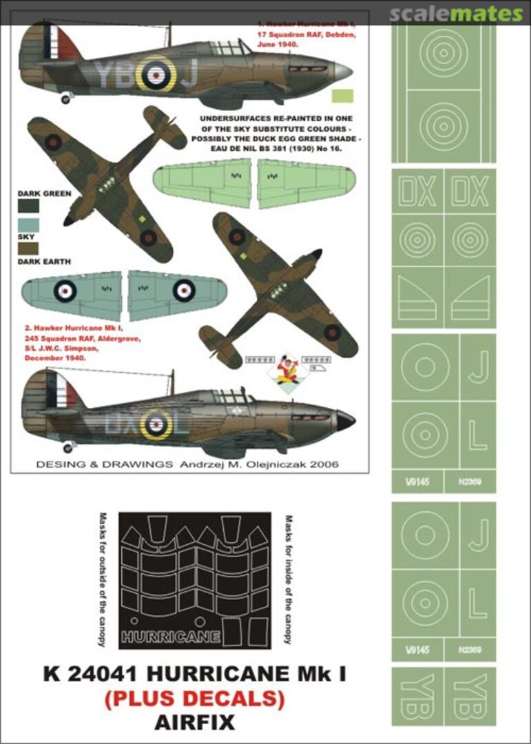 Boxart Hawker Hurricane Mk.I K24041 Montex