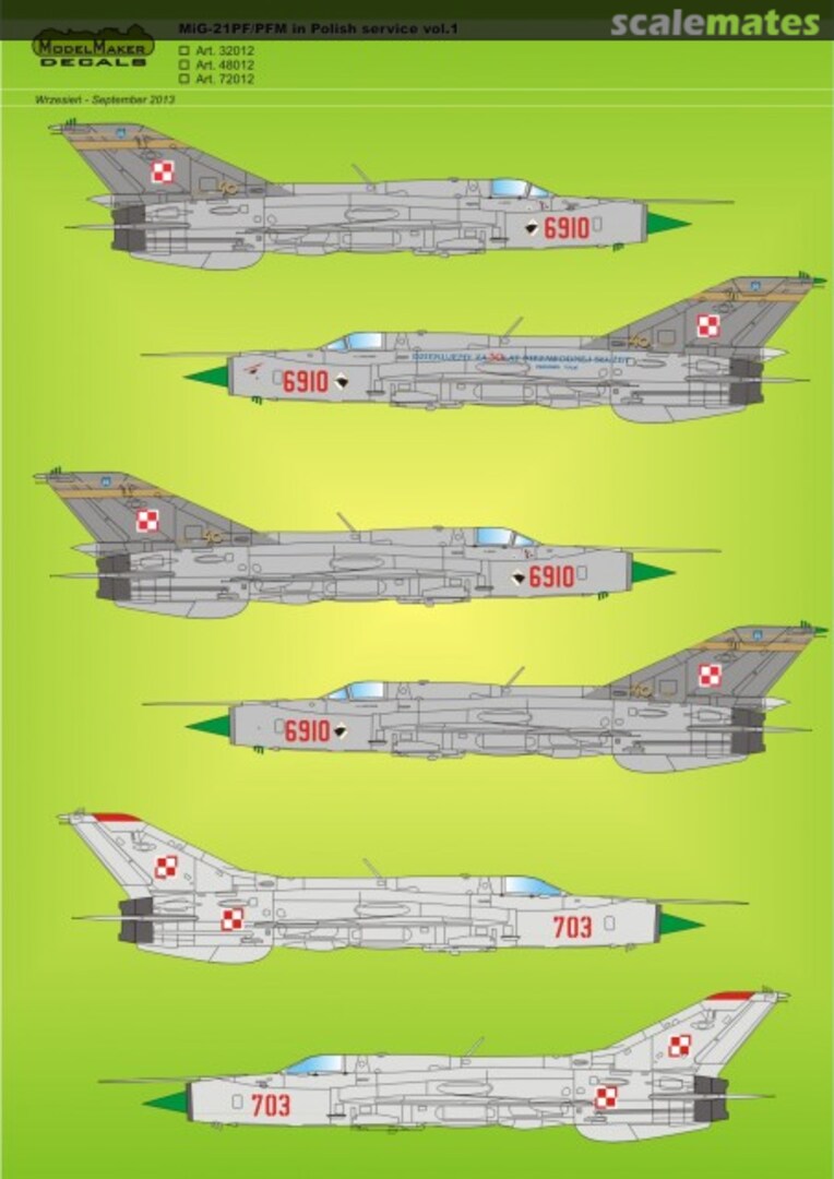 Boxart MiG-21PF/PFM in Polish service vol.1 D72012 ModelMaker