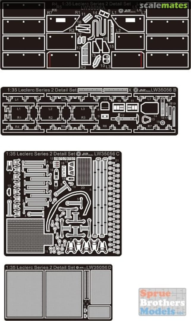 Boxart LeClerc Series 2 Tank Detail Set LW35056 Alliance Model Works