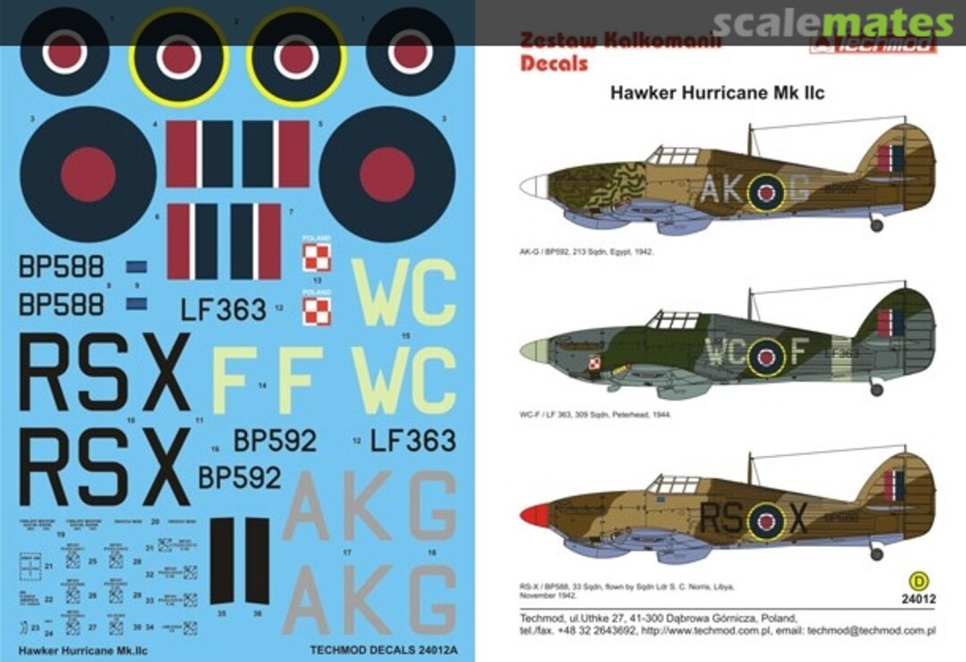 Boxart Hawker Hurricane Mk. IIc 24012 Techmod