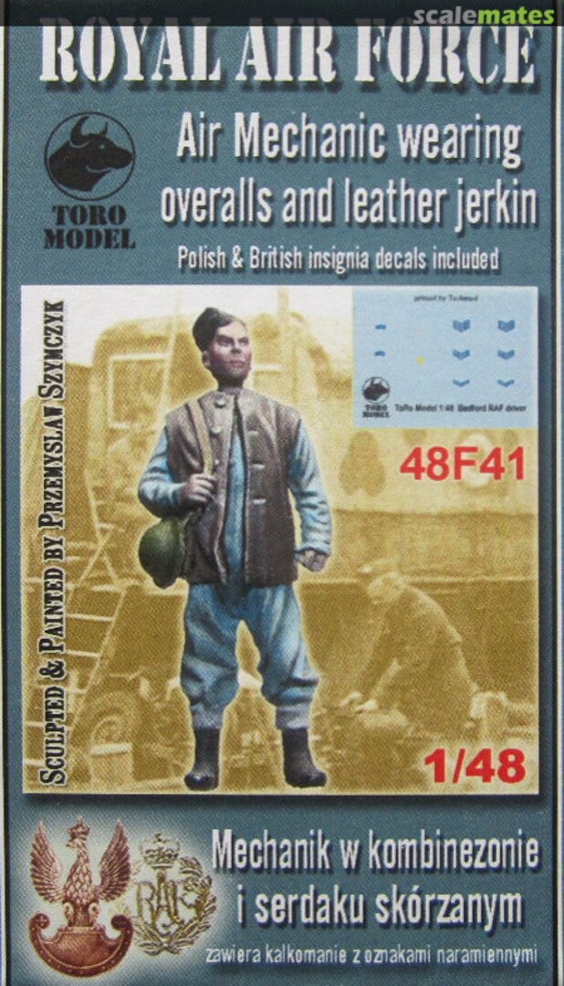 Boxart Air Mechanic wearing overalls and leather jerkin 48F41 ToRo Model