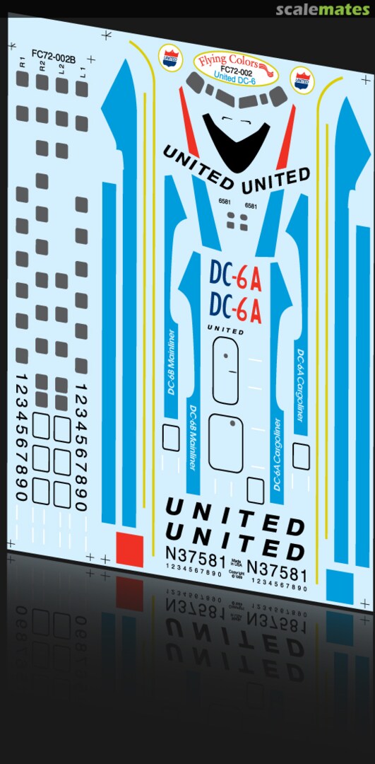 Boxart Douglas DC-6B FC72-002 Flying Colors