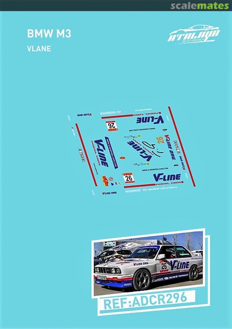 Boxart BMW M3 E30 [GI-7349-BC] "V-LINE" ADCR296 Atalaya Slot Decals