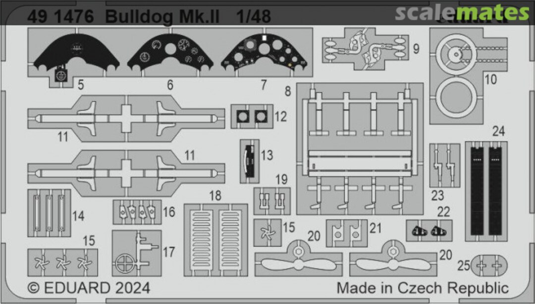 Boxart Bulldog Mk.II detail set 491476 Eduard