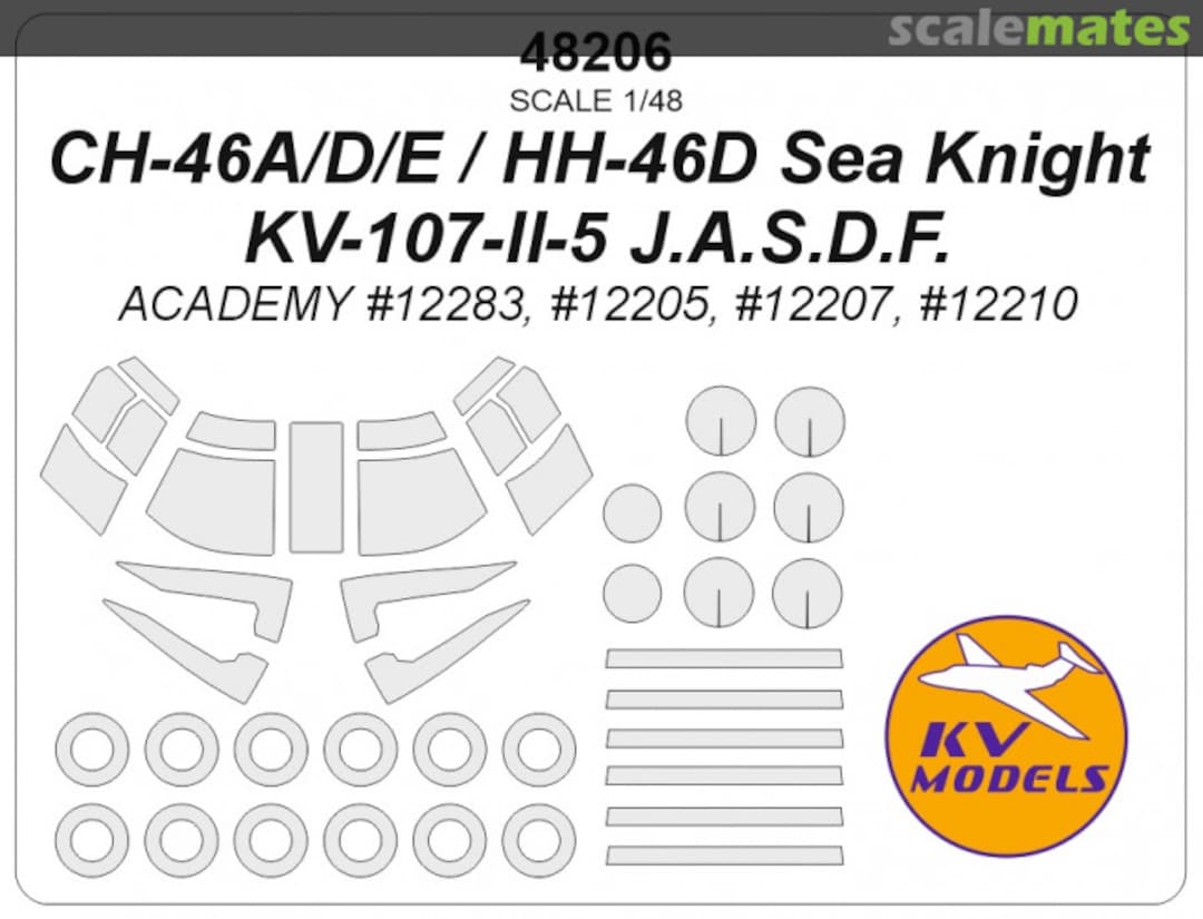 Boxart CH-46 / HH-46 Sea Knight / KV-107-II-5 J.A.S.D.F. 48206 KV Models