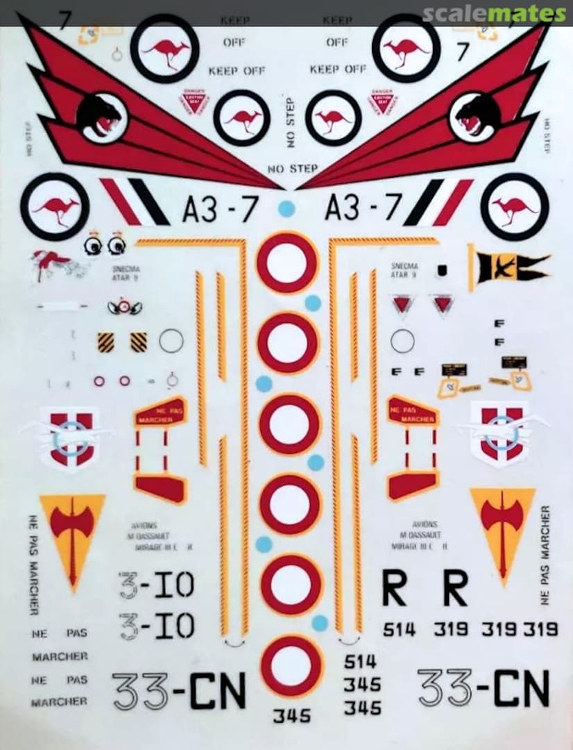 Boxart Dassault Mirage III 30C Aerodecal