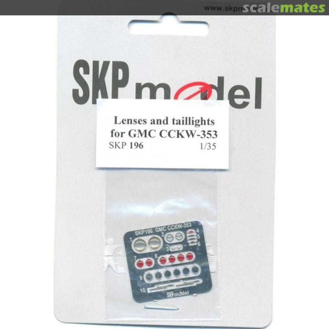 Boxart Lenses and taillights for GMC CCKW-353 - Tamiya - SKP 196 SKP model