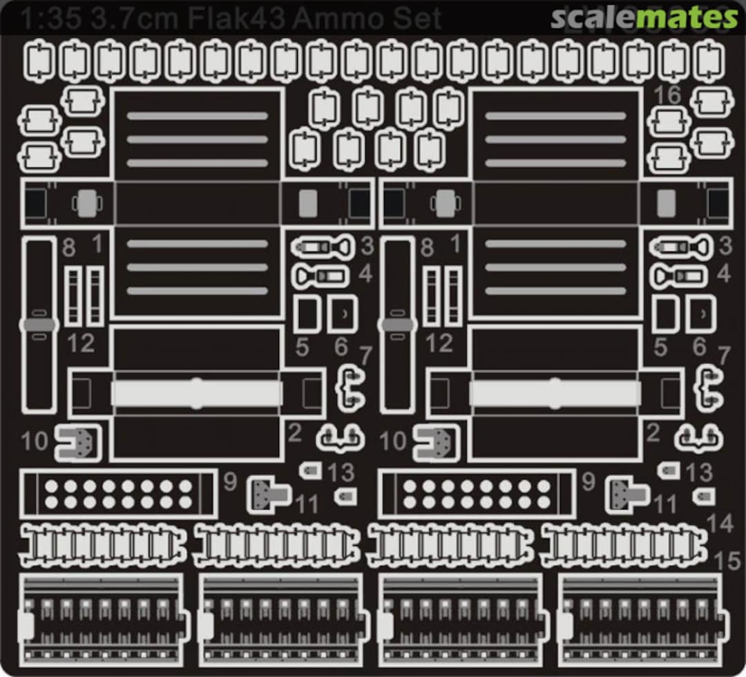 Boxart 3.7cm Flak 43 Ammo Containers & Ammo Trays LW35059 Alliance Model Works