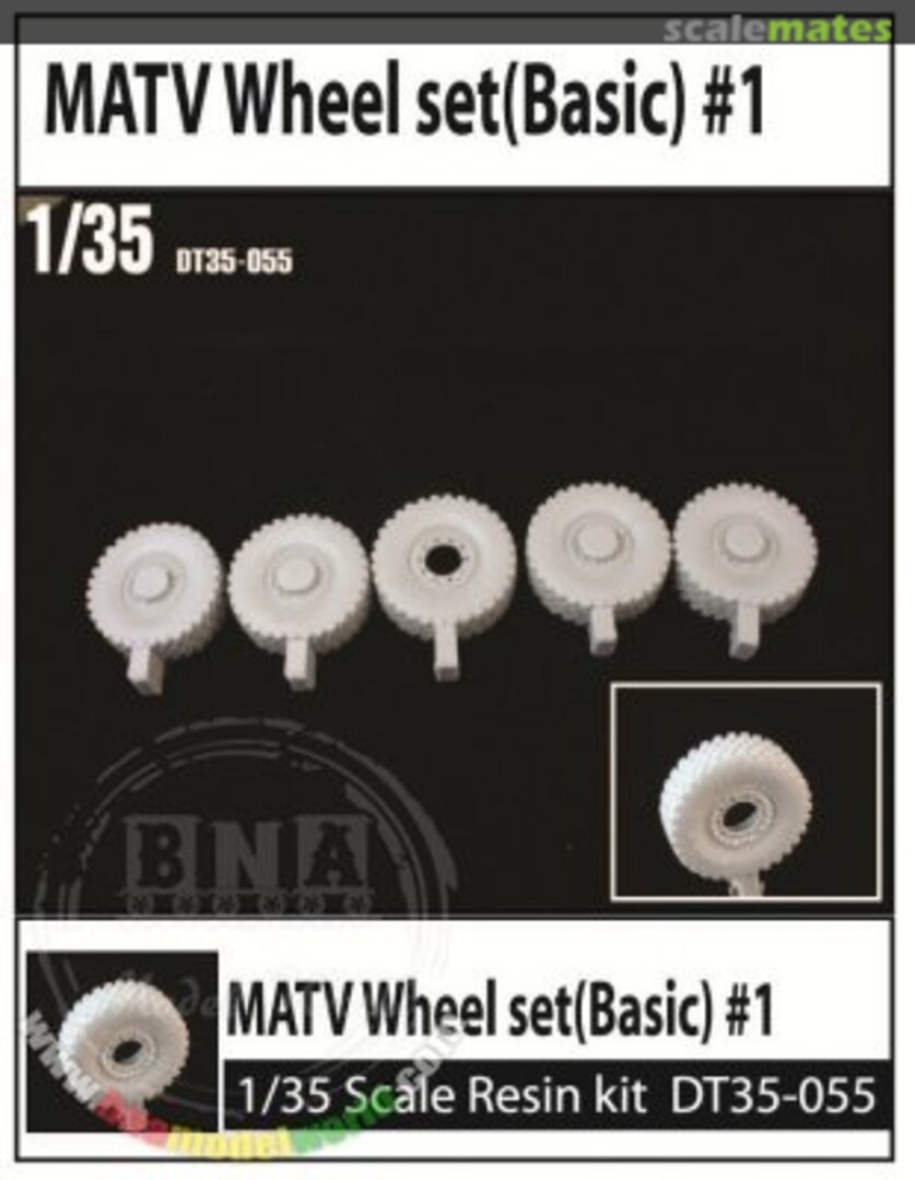 Boxart MATV Wheel Basic Set #1 for Panda kit (Resin, 5pcs) DT35-055 D-Toys