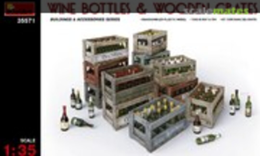 1:35 Wine Bottles &amp; Wooden Crates (MiniArt 35571)