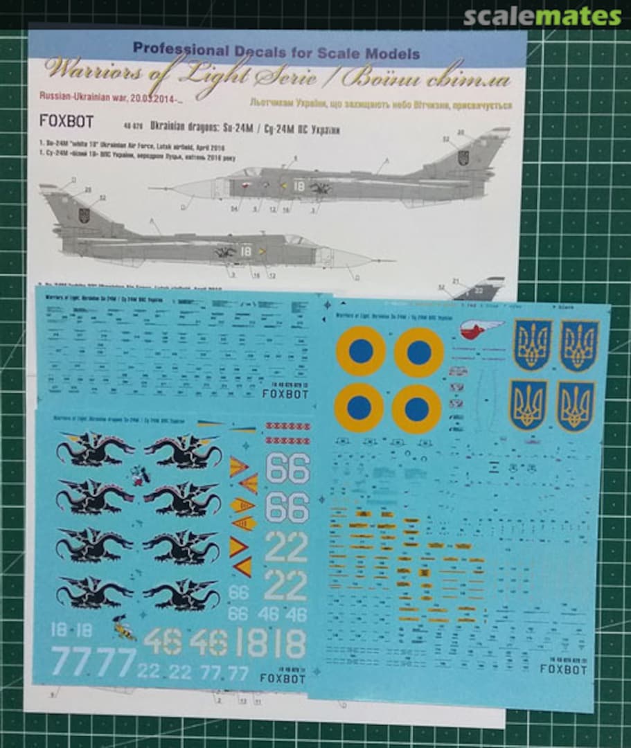 Boxart Ukrainian dragons Su-24M 48-028 Foxbot