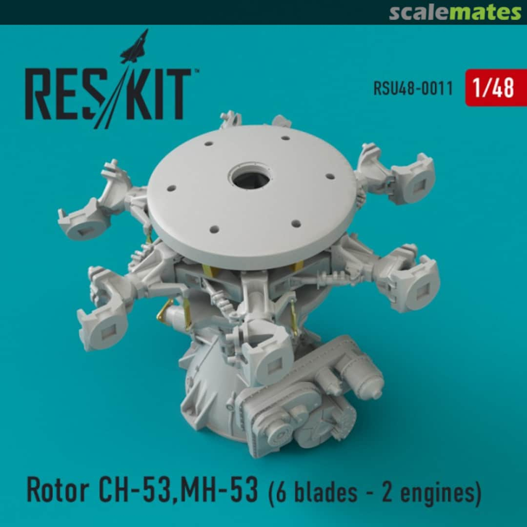 Boxart Rotor for CH-53/MH-53/HH-53 (6 blades, 2 engines) RSU48-0011 ResKit