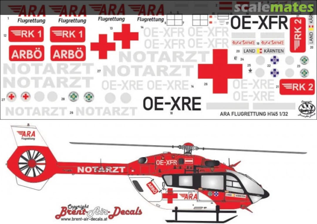 Boxart Airbus EC-145 HZ 32313 Brent-Air-Decals