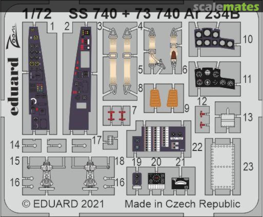 Boxart Ar 234B detail set SS740 Eduard