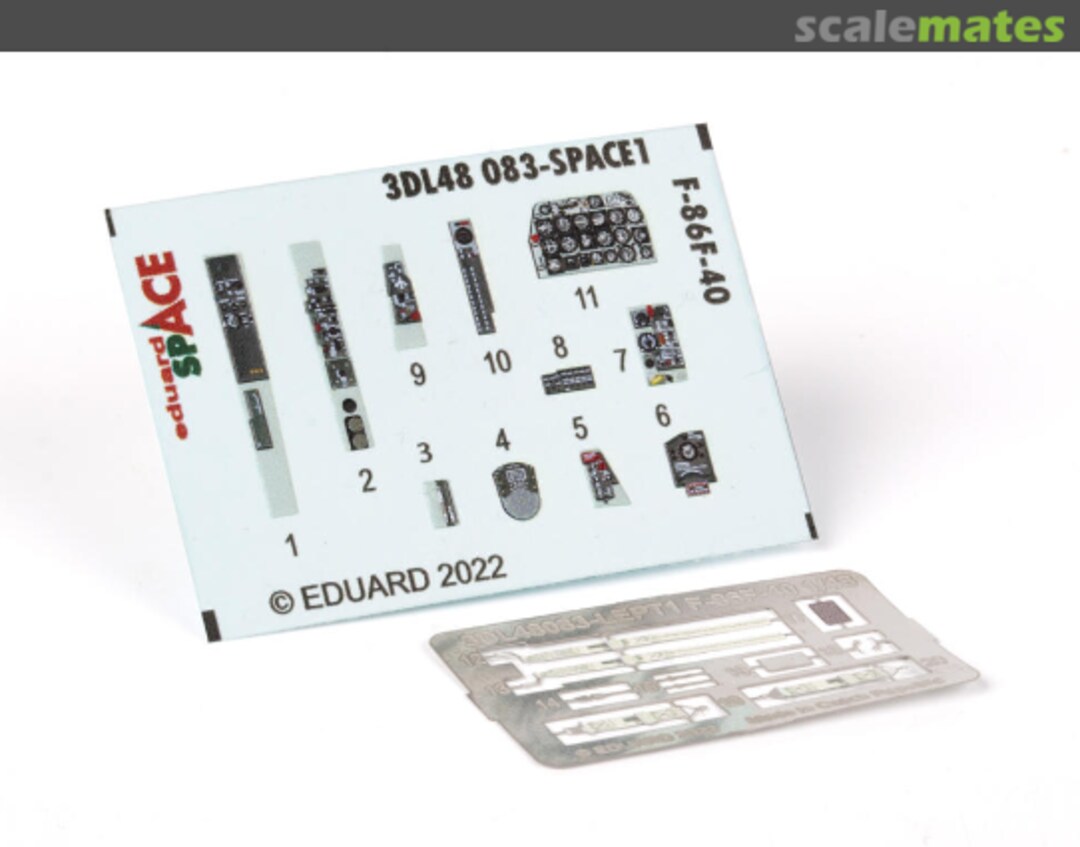 Boxart F-86F-40 interior 3D decals SPACE 3DL48083 Eduard