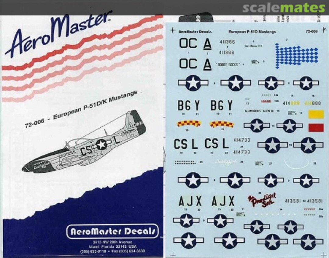 Boxart European P-51D/K Mustangs 72-006 AeroMaster