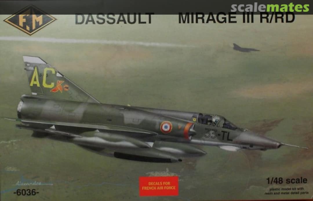 Boxart Dassault Mirage III R/RD 6036 Fonderie Miniature