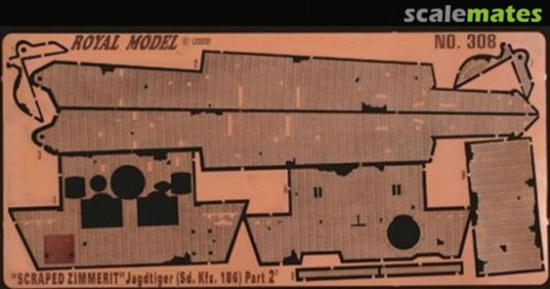 Boxart Jagdtiger Scraped Zimmerit Part II ~Dragon~ 308 Royal Model