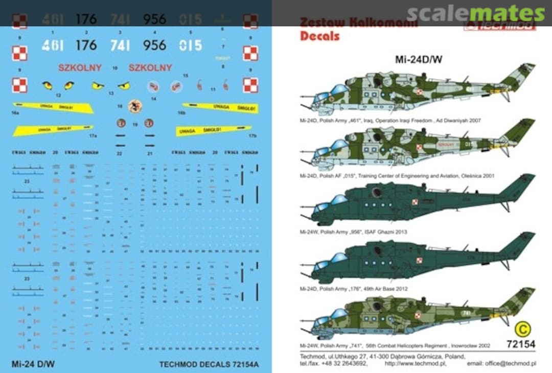 Boxart Mi-24D/W "Hind-D/E" 72154 Techmod