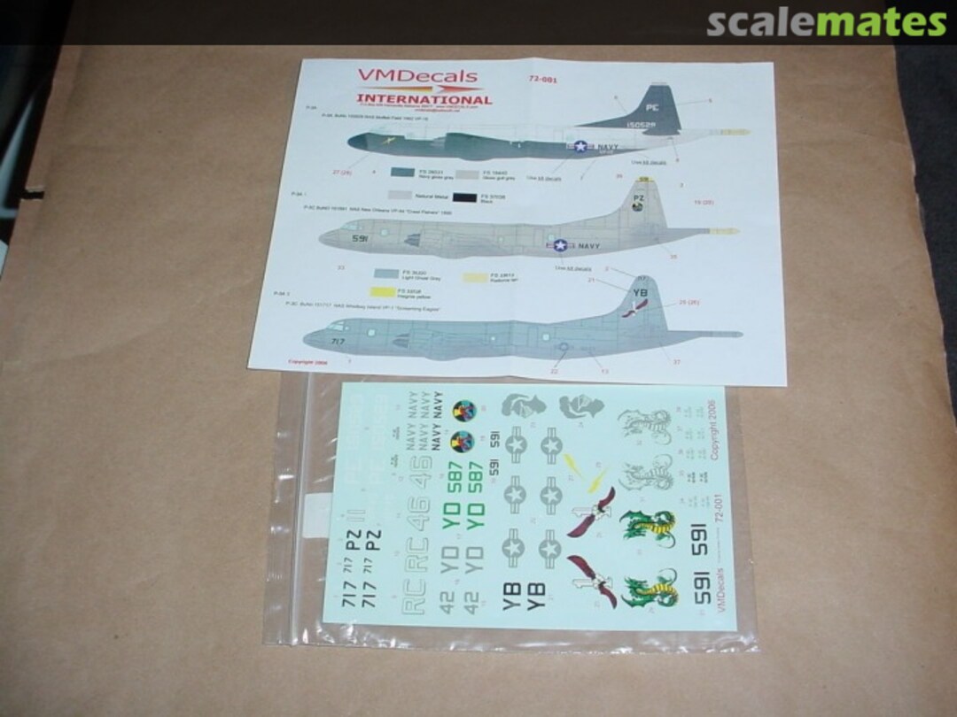 Boxart Lockheed P-3 Orion: US Navy VM 72-001 Vince Maddux Decals