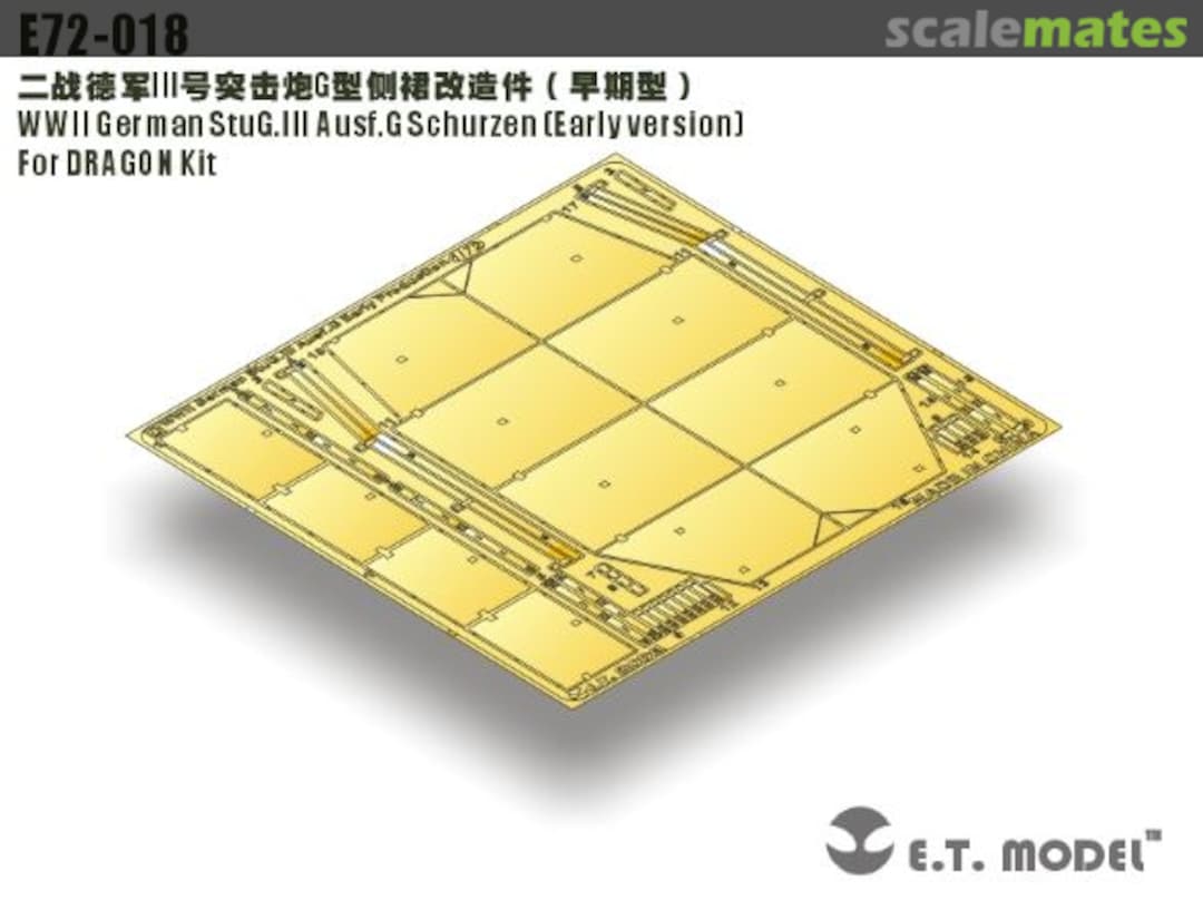 Boxart WWII German StuG.III Ausf.G Detail-up set for Dragon kit E72-018 E.T. Model