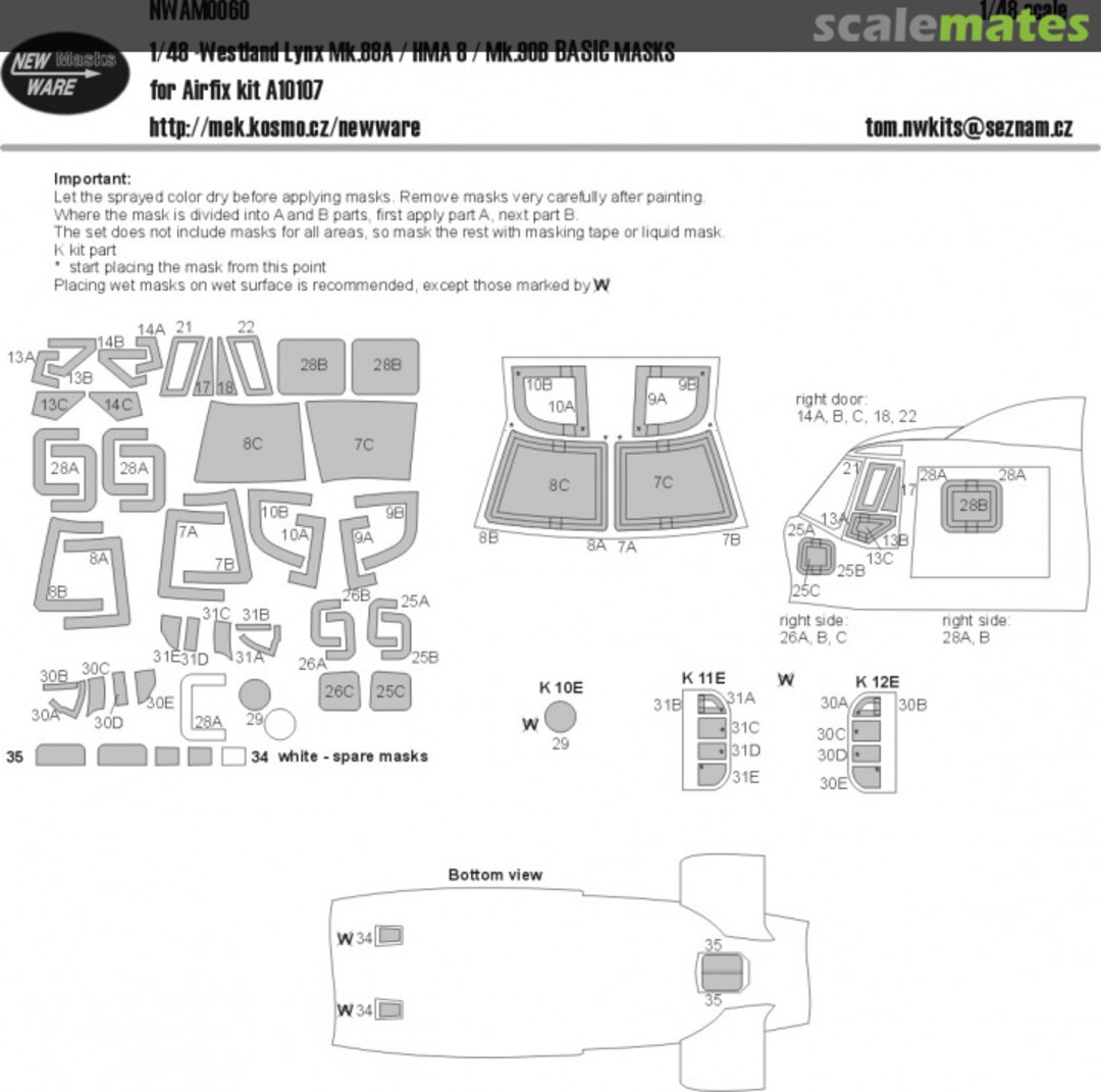 Boxart Westland Lynx Mk.88A / HMA 8 / Mk. 90B BASIC kabuki masks NWAM0060 New Ware