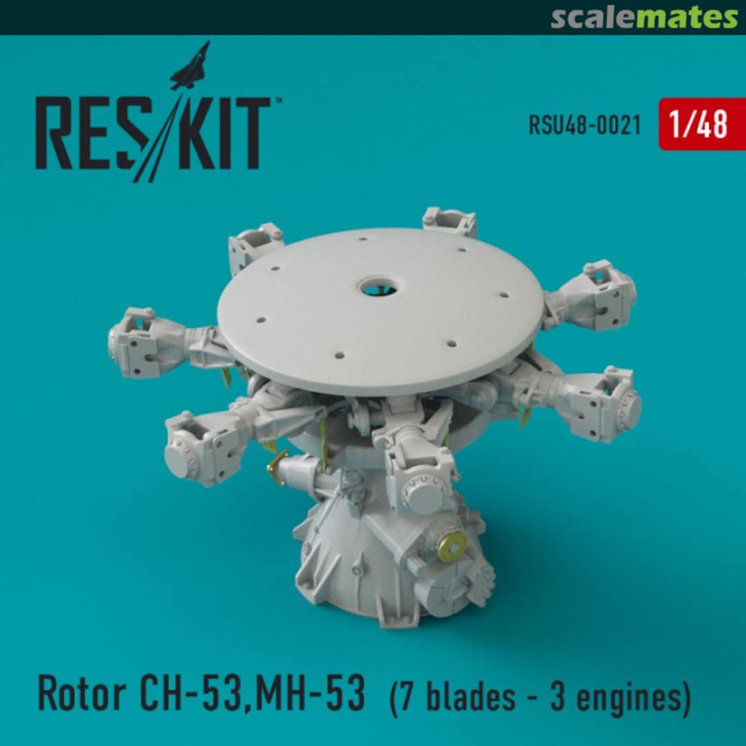 Boxart Rotor CH-53 Super Stallion/MH-53E Sea Dragon (7 blades, 3 engines) RSU48-0021 ResKit